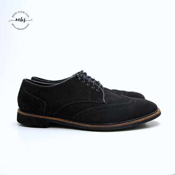 Cole Haan Franklin Suede Lace Up Wingtip Derby Shoes‎ Black Men Size 13 main image 10